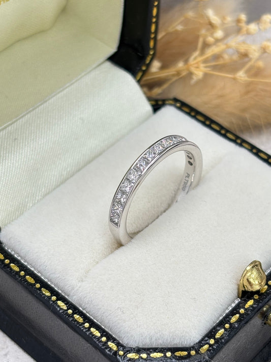 Platinum Princess Cut Diamond Eternity Ring - 0.75ct