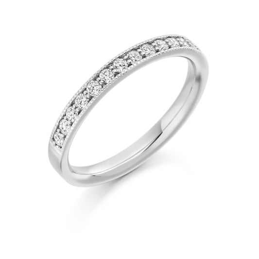 Platinum Vintage Style Diamond Wedding Eternity Ring (#1771)