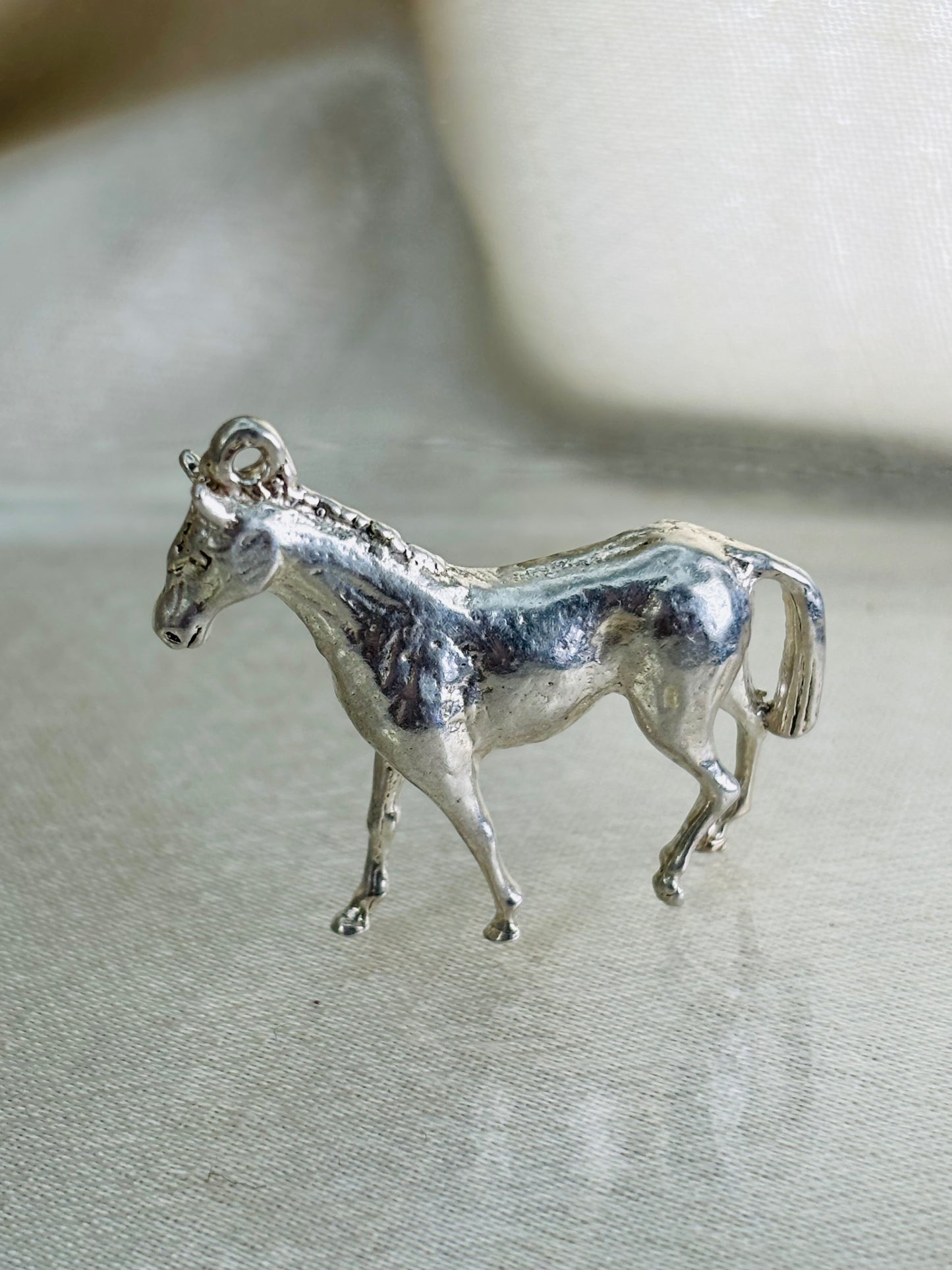 Vintage Silver Charm Horse Hallmarked 1975