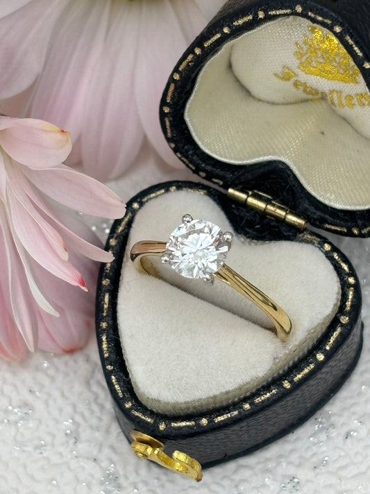 18ct Yellow Gold Diamond Solitaire 1.00ct - Lab-created