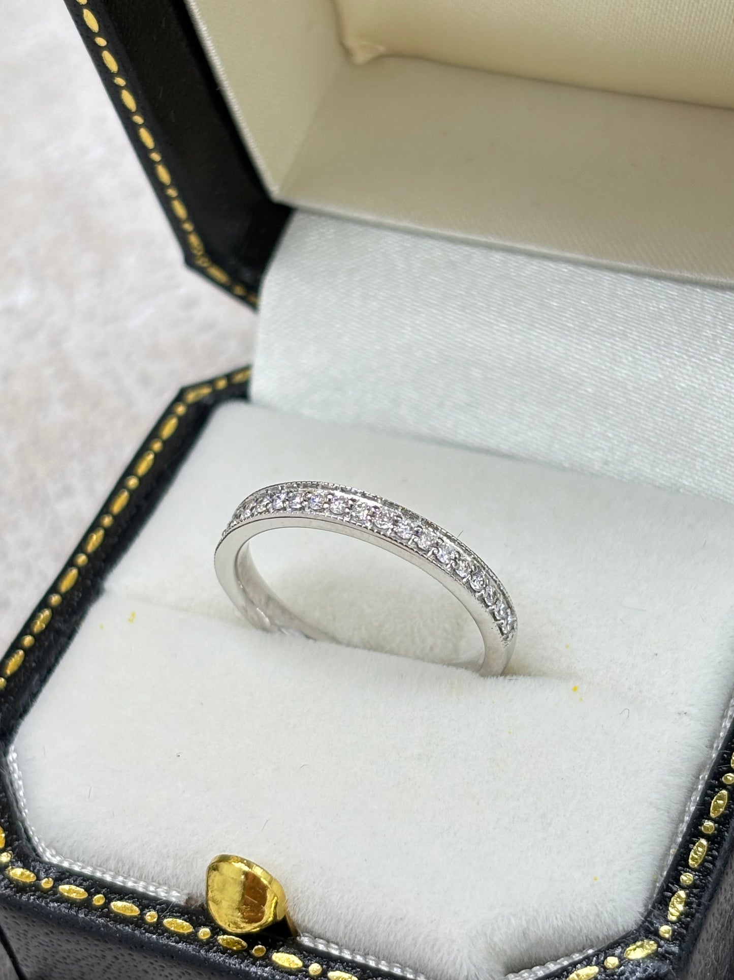 Platinum Vintage Style Diamond Eternity Ring - 0.20ct