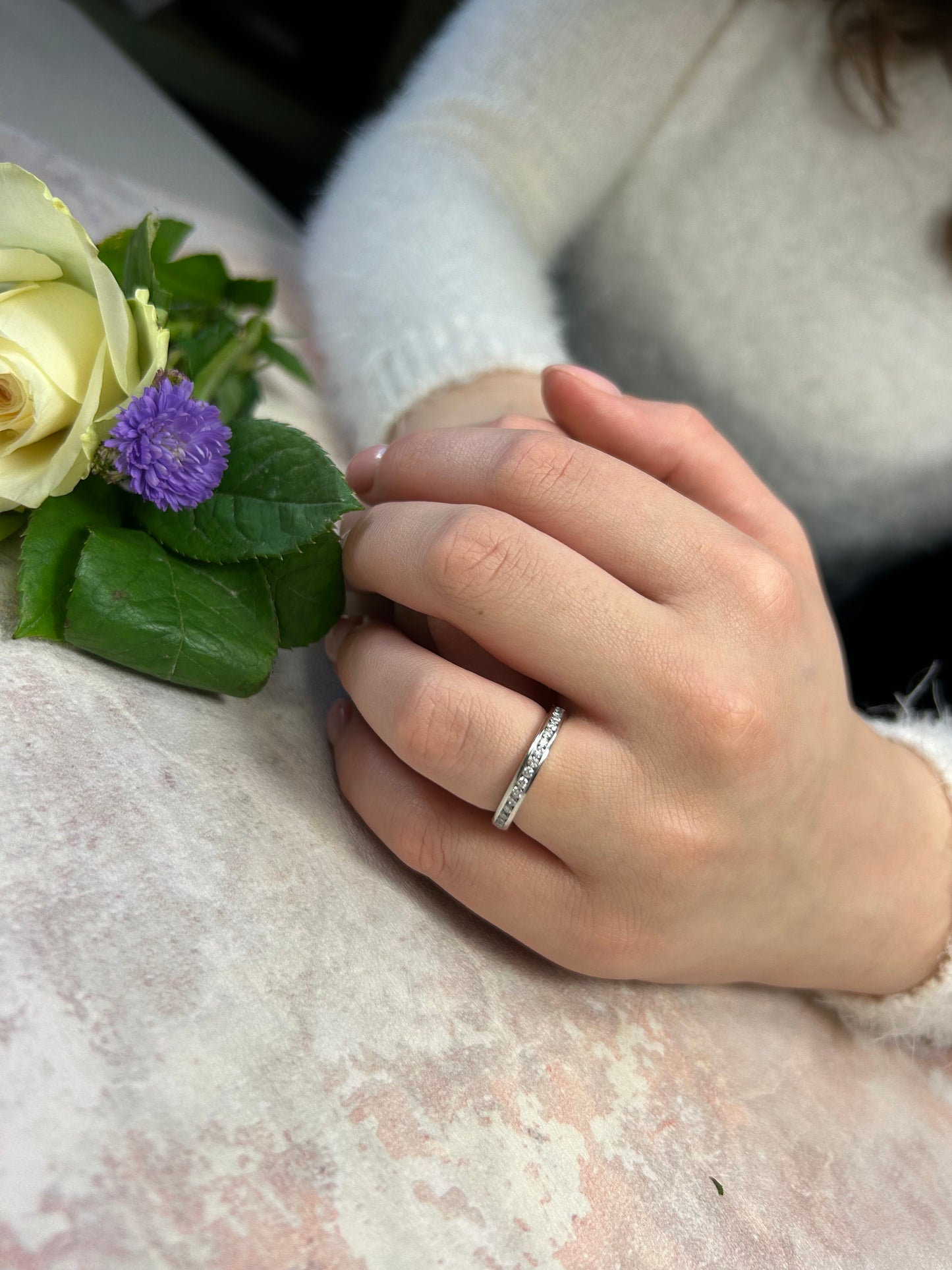 18ct White Gold Full Diamond Eternity Ring