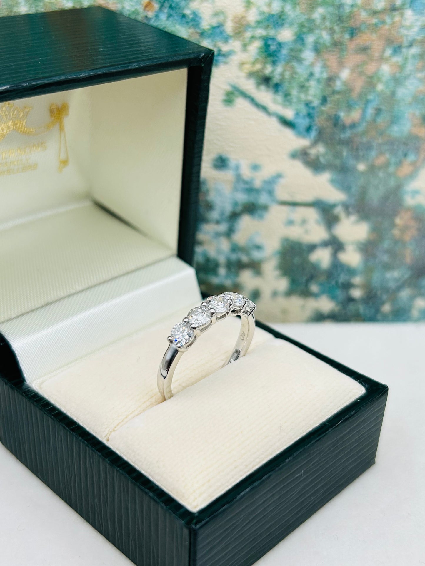 Platinum Five Stone Diamond Eternity Ring 1.00ct