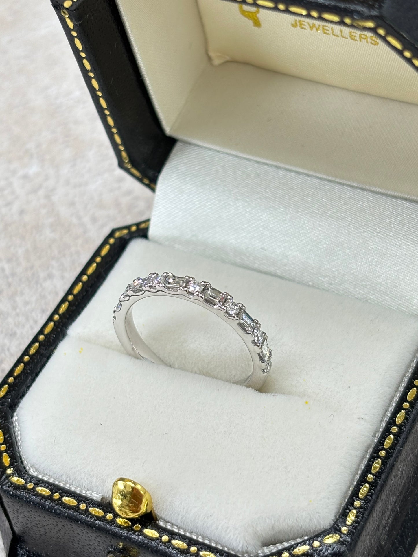 Platinum Mixed Cut Diamond Eternity Ring - 0.60ct