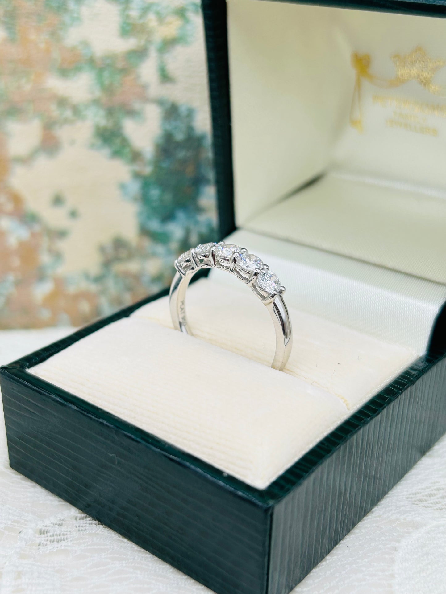 Platinum Five Stone Diamond Eternity Ring 1.00ct