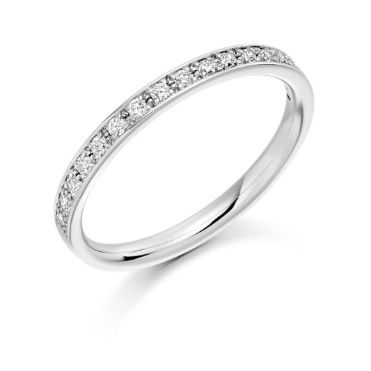 Platinum Vintage Style Diamond Wedding Eternity Ring (#1792)