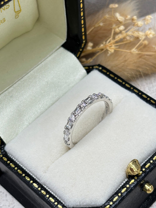 Platinum Mixed Cut Diamond Eternity Ring - 0.60ct
