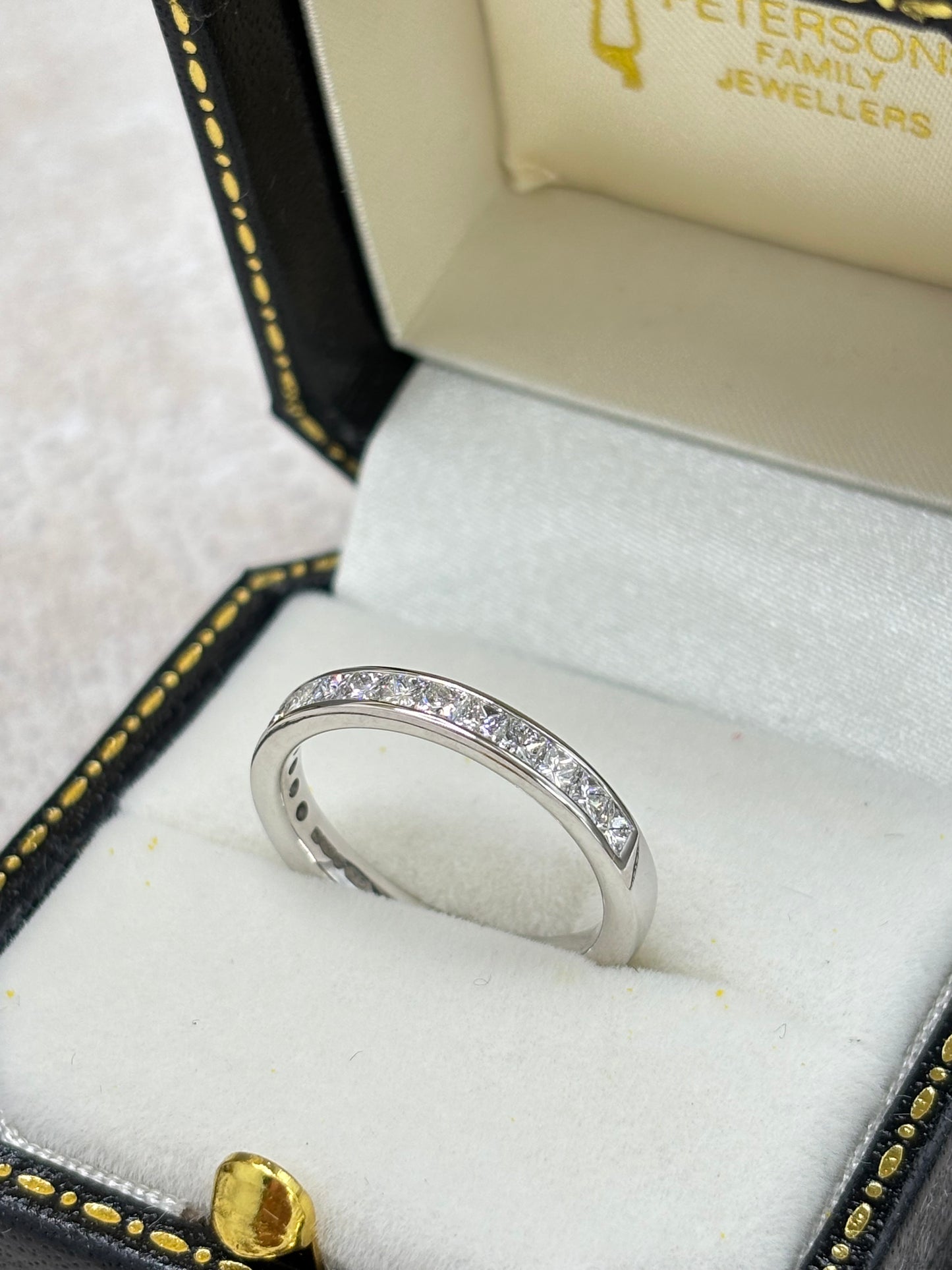 Platinum Princess Cut Diamond Eternity Ring - 0.75ct