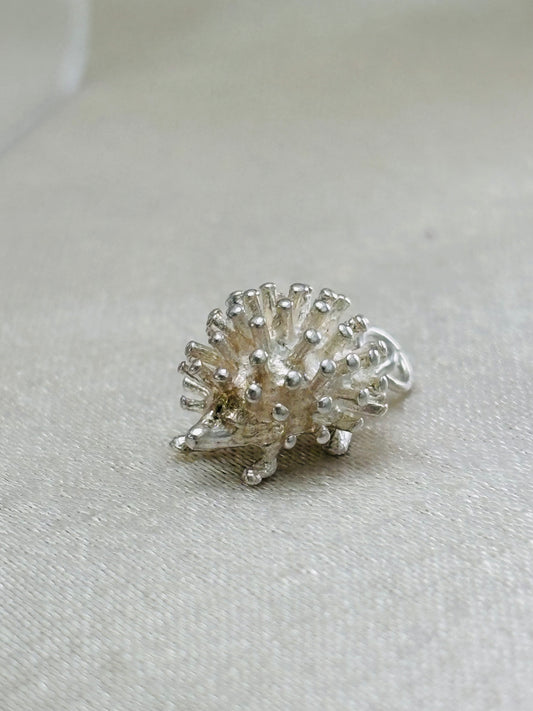 Vintage Silver Charm Hedgehog