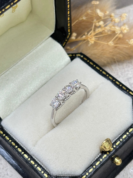 Platinum Four Stone Diamond Ring