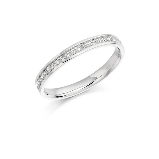 Platinum Vintage Style Diamond Wedding Eternity Ring (#1041)