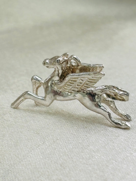 Vintage Silver Charm Pegasus