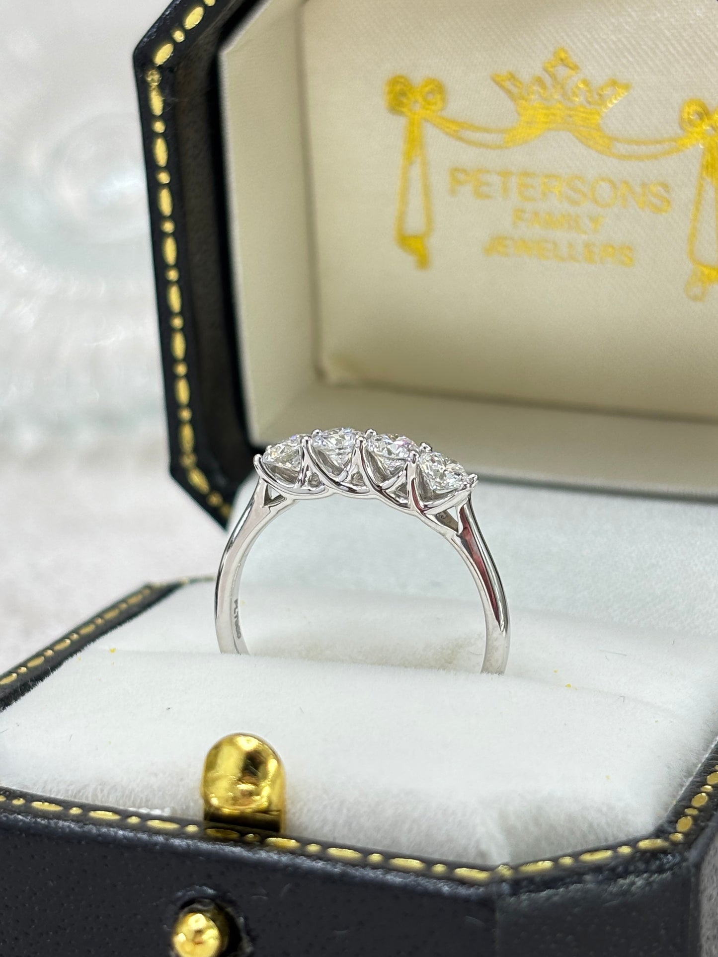 Platinum Four Stone Diamond Ring