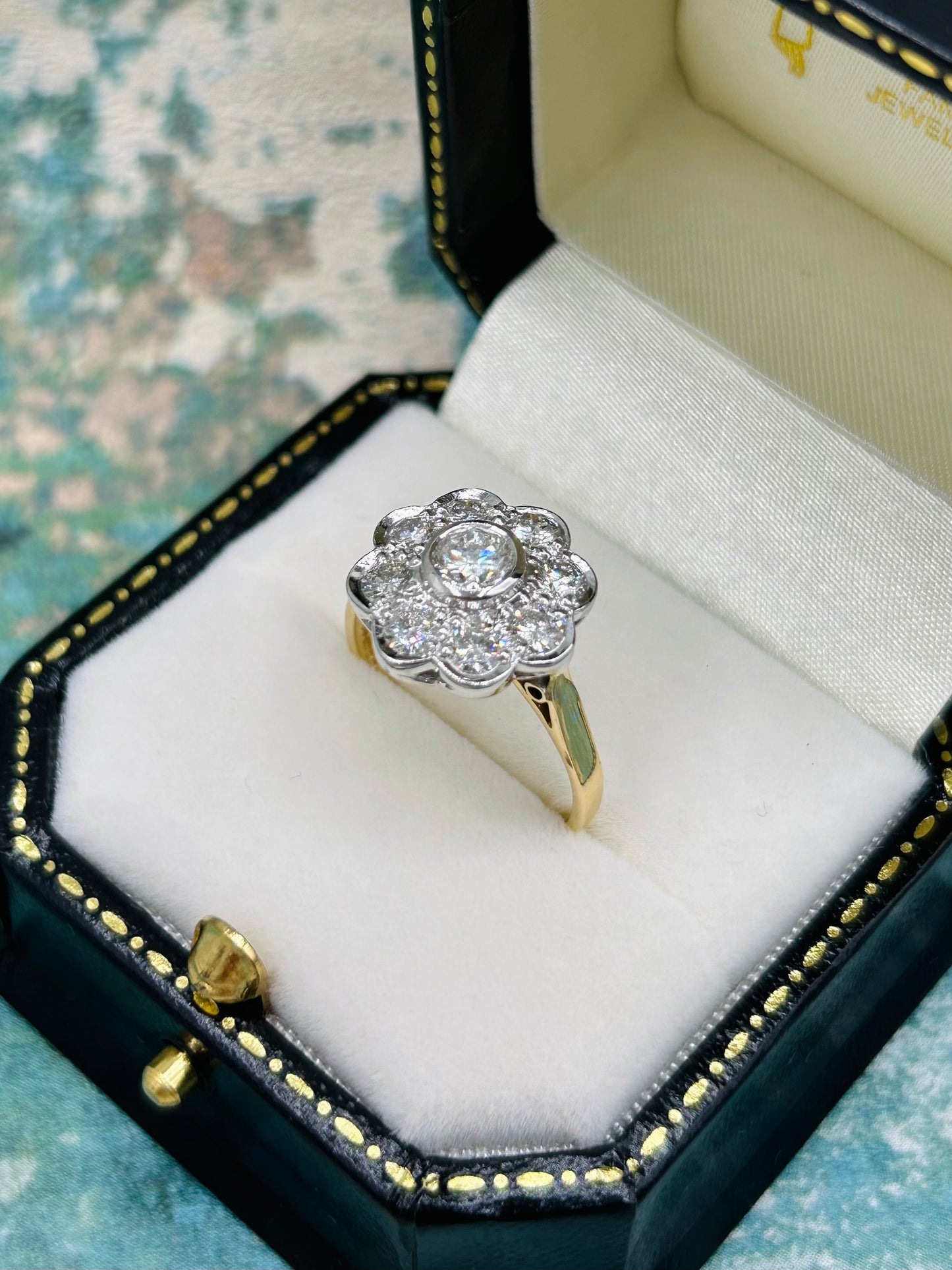 18ct Gold Diamond Daisy Cluster Ring