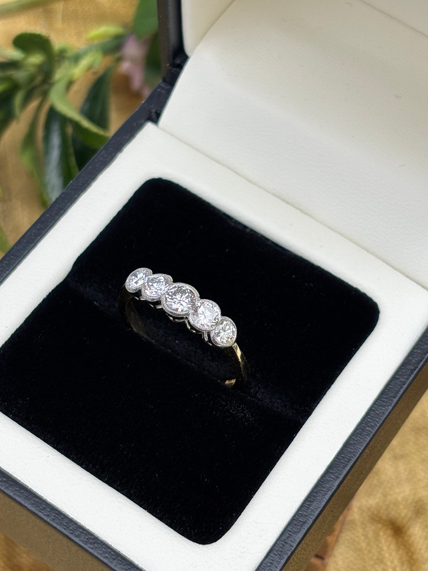 18ct and Platinum Five Stone Diamond Ring