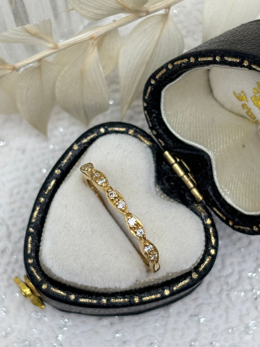 Vintage Style 18ct Yellow Gold Diamond Eternity Ring