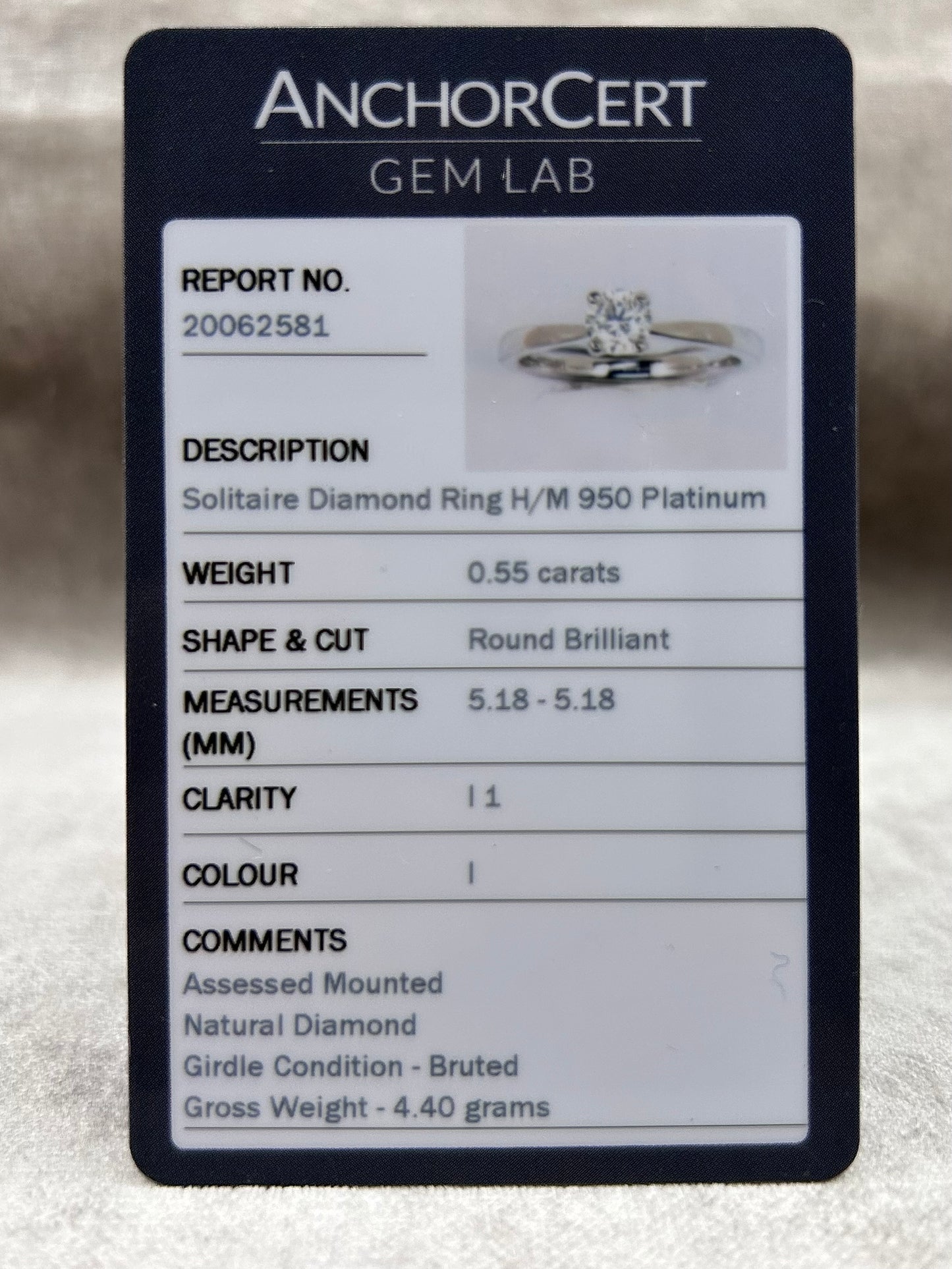 Platinum Diamond Solitaire Ring - pre owned
