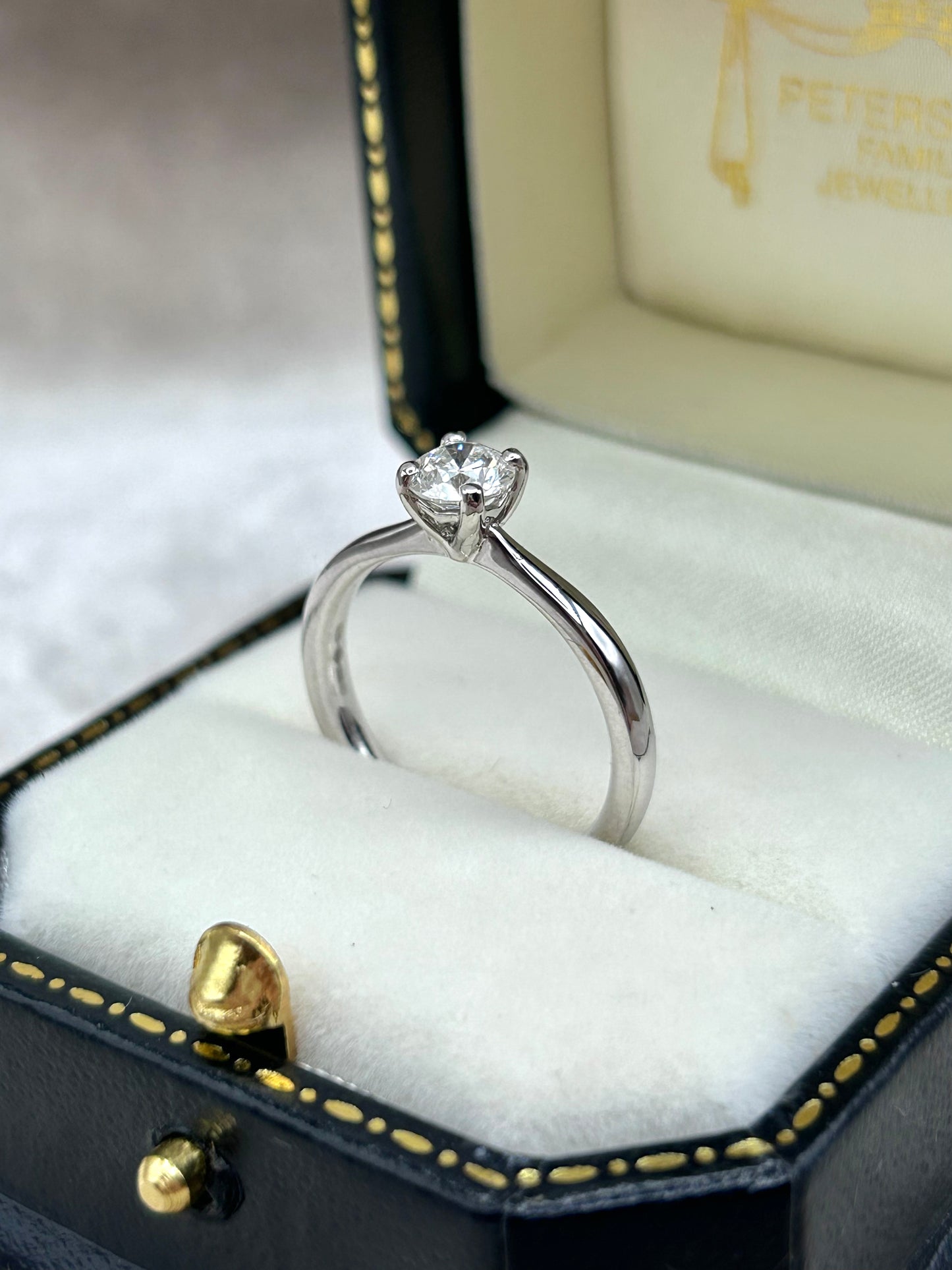 Platinum Diamond Solitaire Ring - pre owned