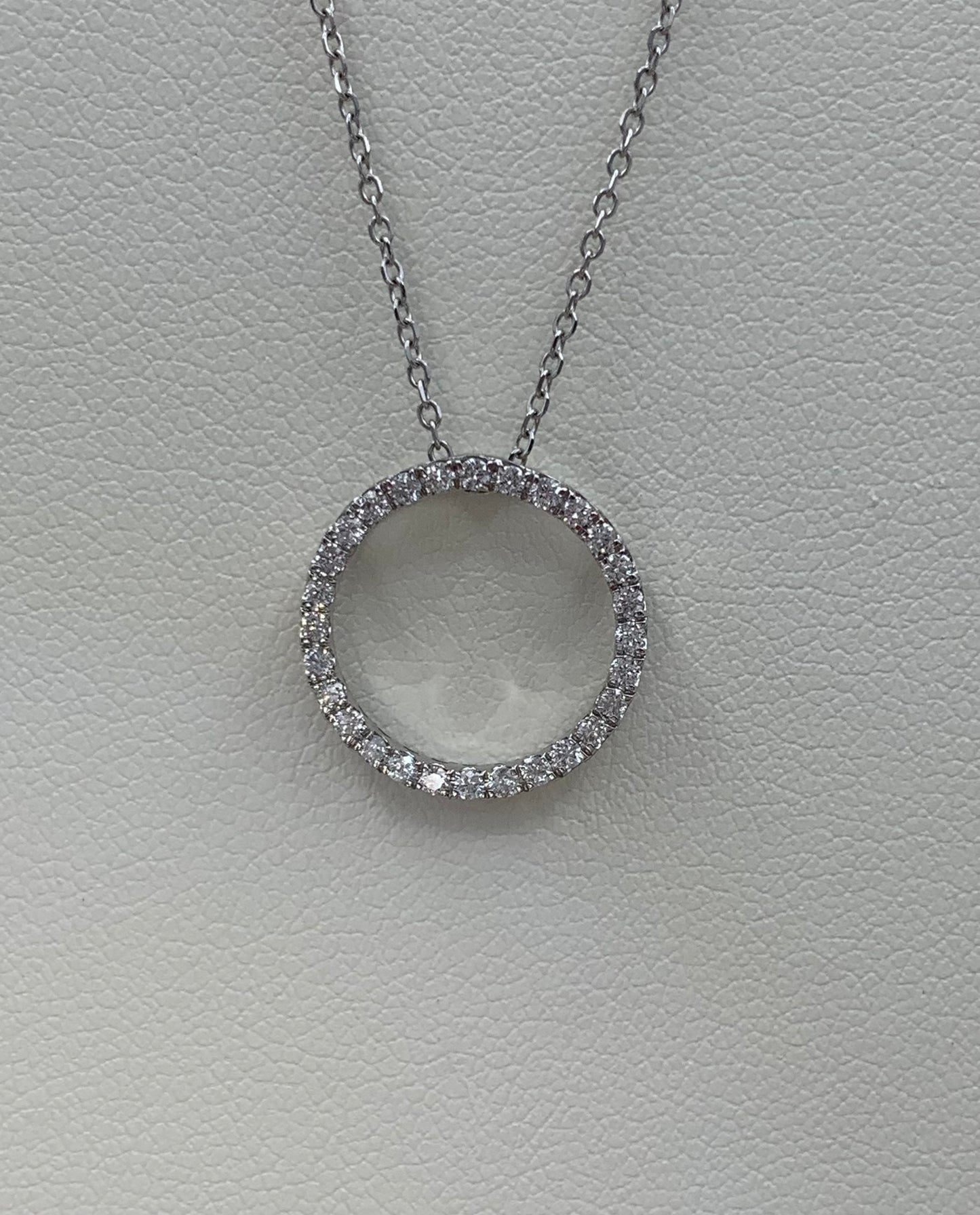 18ct White Gold Diamond Circle of Life Pendant