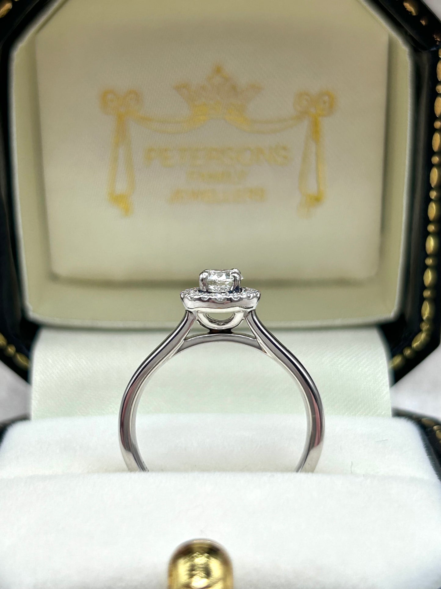Platinum Diamond Halo Engagement Ring