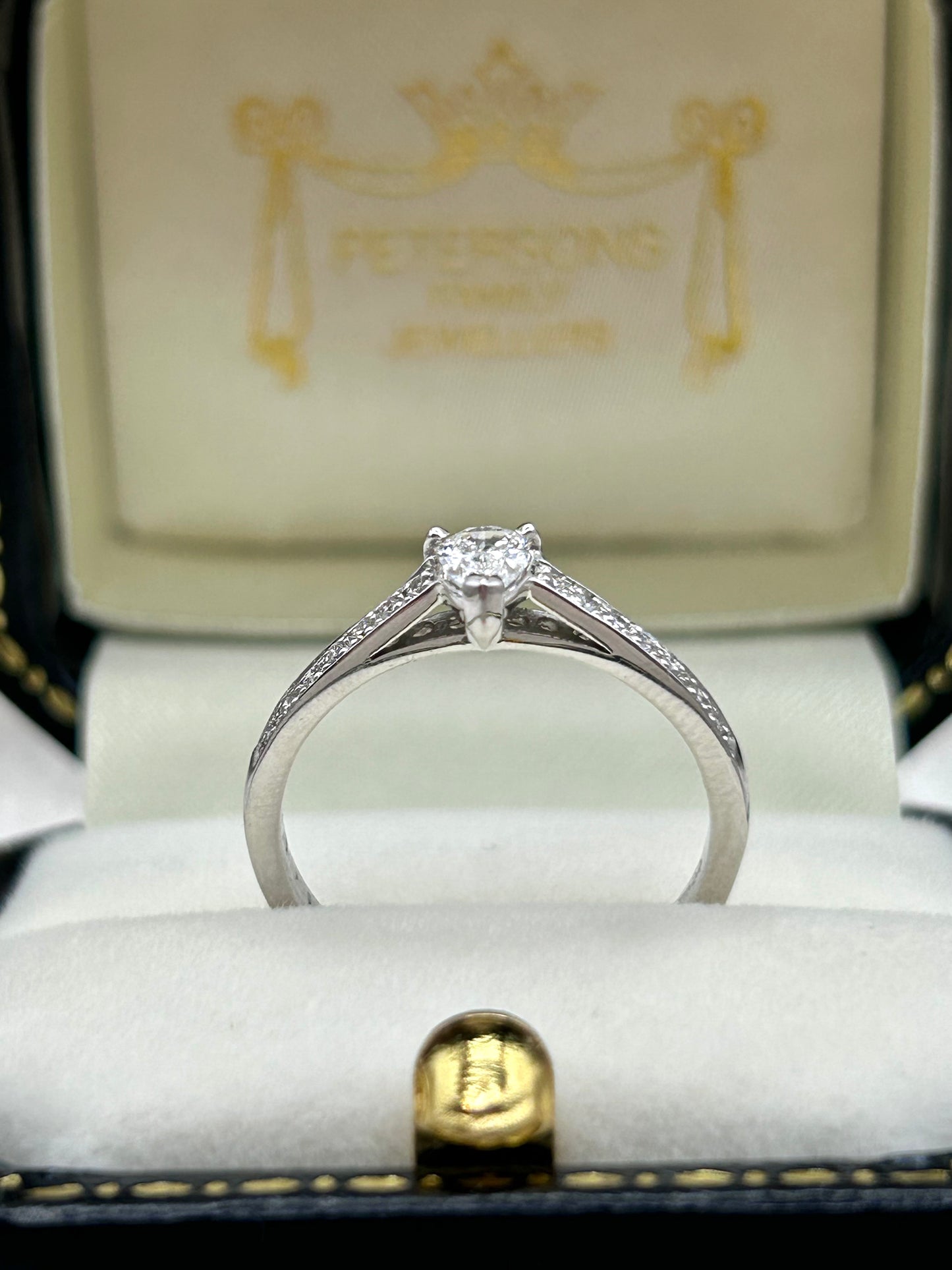 Platinum Pear Cut Diamond Solitaire