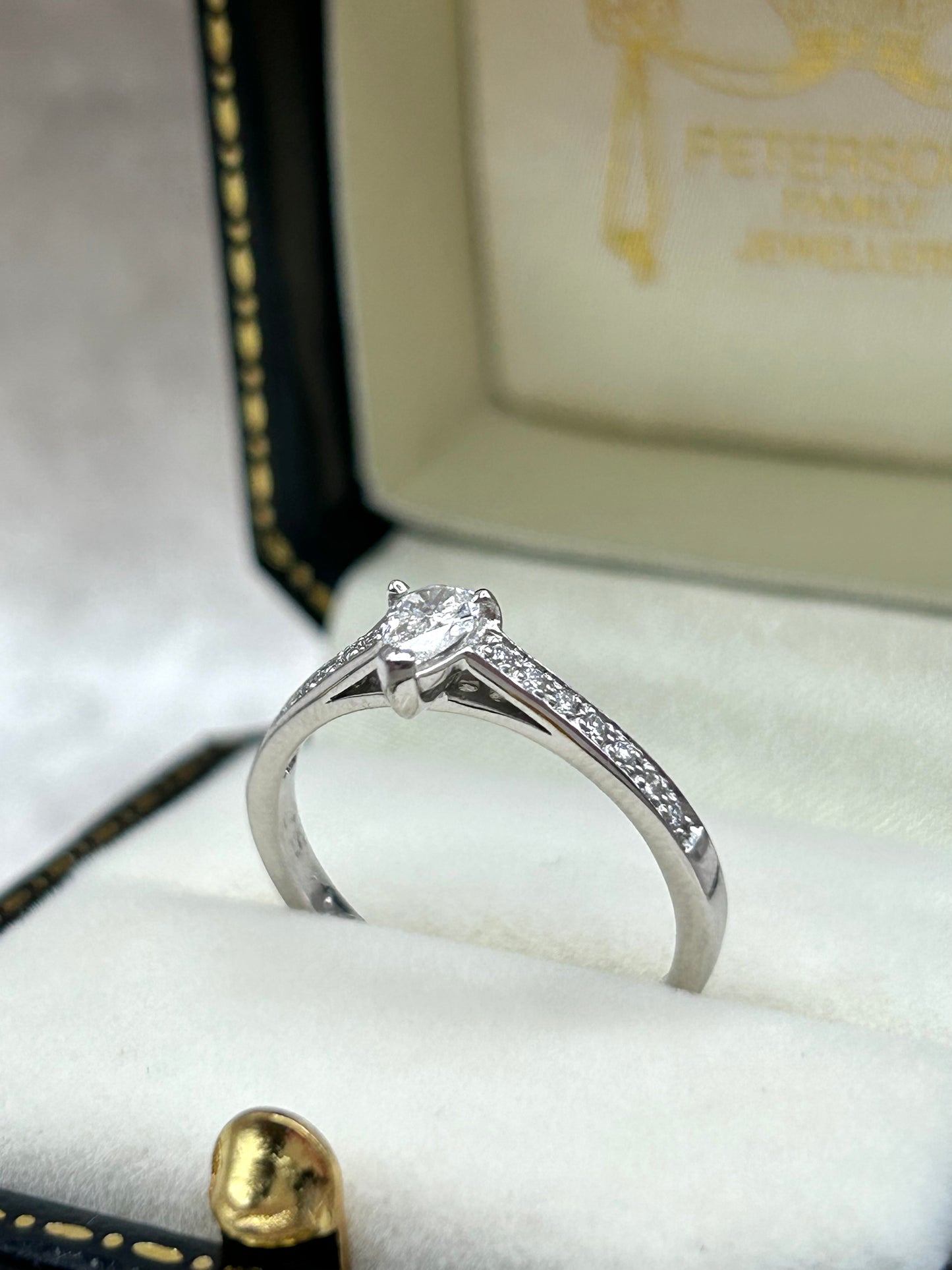 Platinum Pear Cut Diamond Solitaire