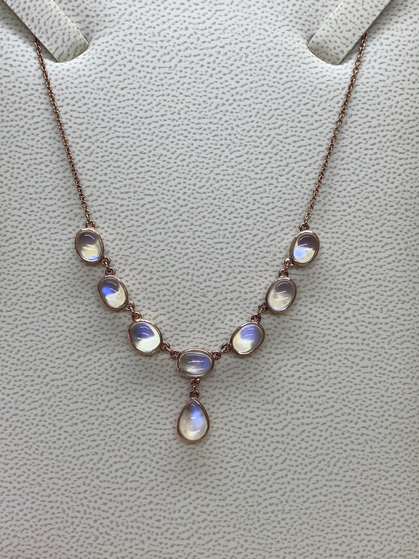 Rose Gold Moonstone Necklace