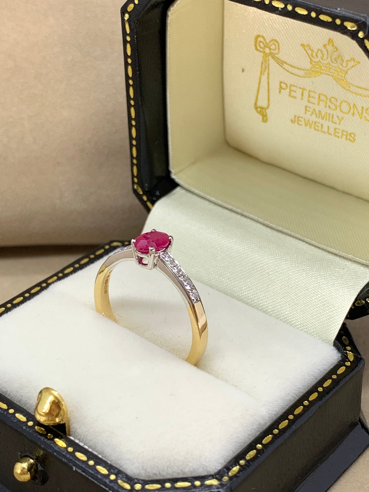 18ct Gold Ruby and Diamond Ring