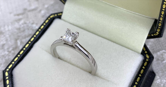 Platinum Princess Cut Diamond Engagement Ring