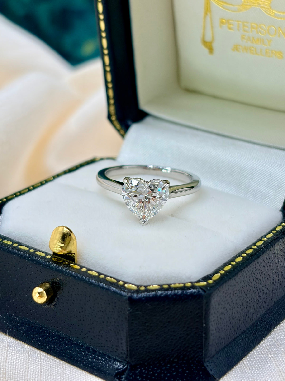 Platinum Heart Shaped Diamond 1.75ct - Lab-created