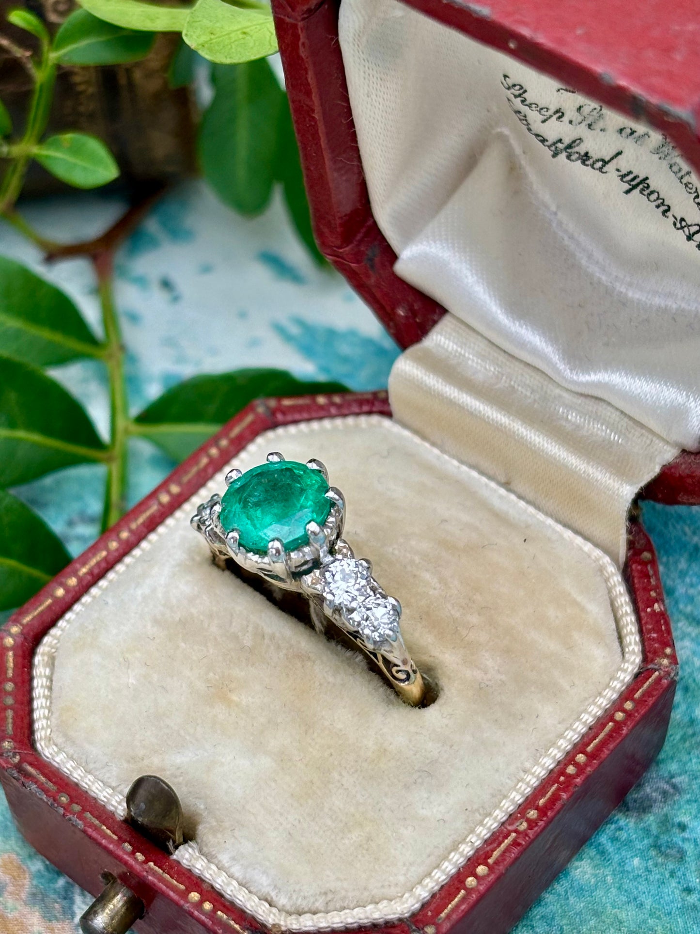 Antique Emerald and Diamond Ring