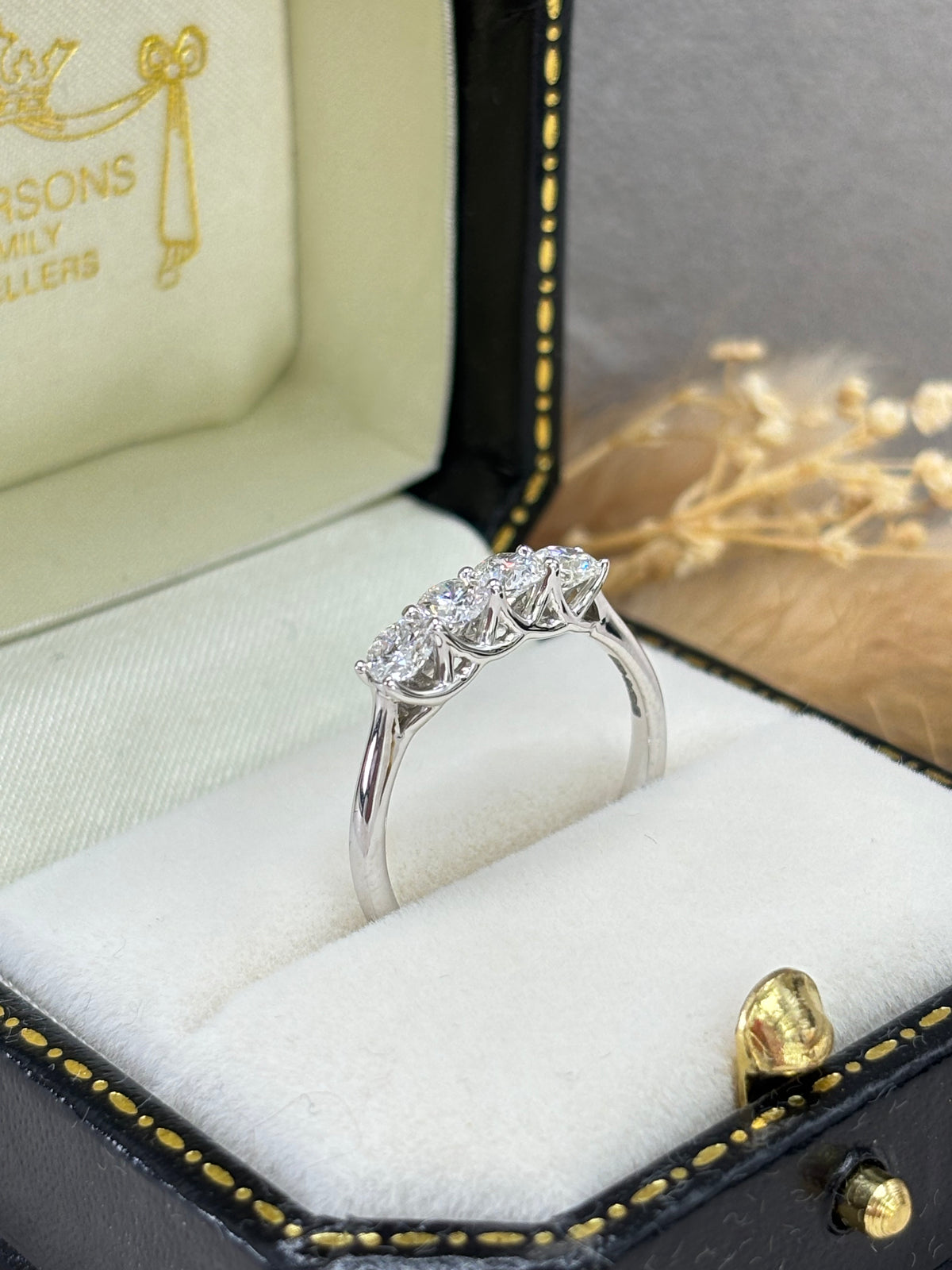 Platinum Four Stone Diamond Ring