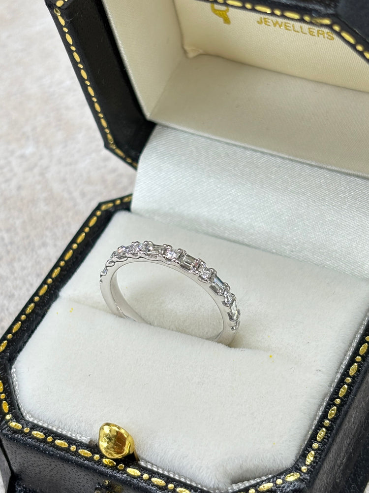 Platinum Mixed Cut Diamond Eternity Ring - 0.60ct