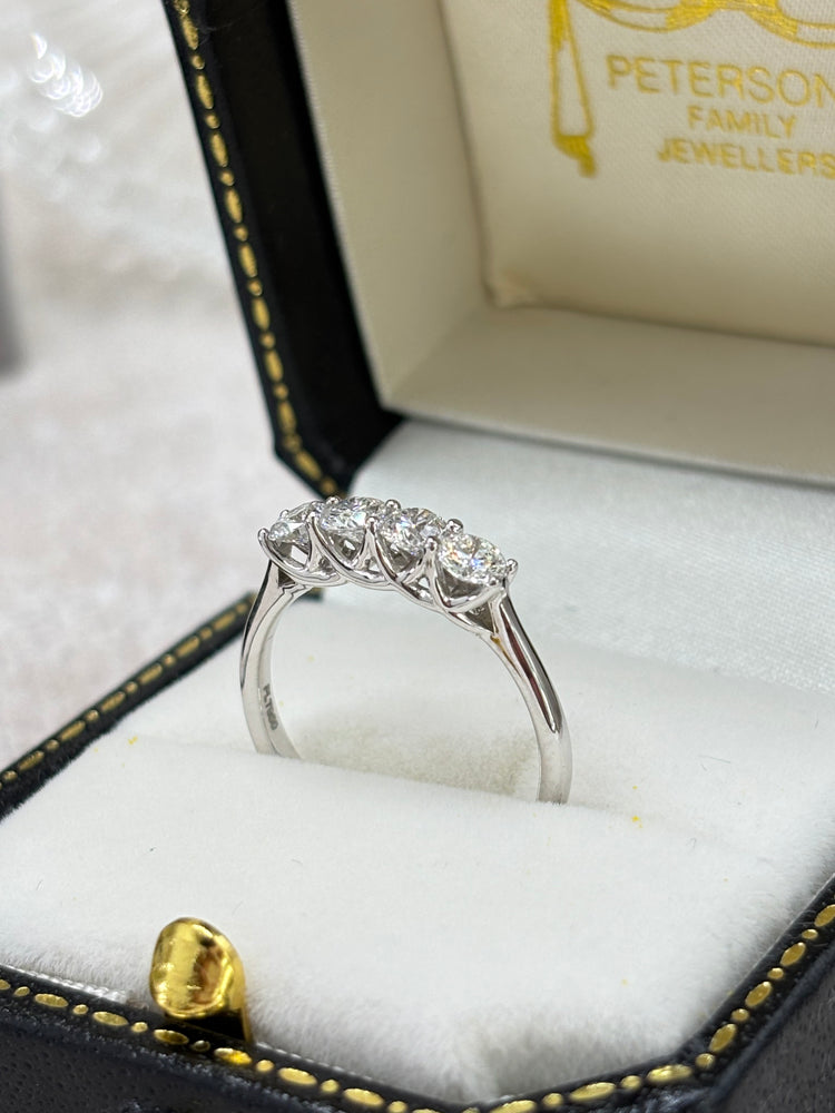 Platinum Four Stone Diamond Ring