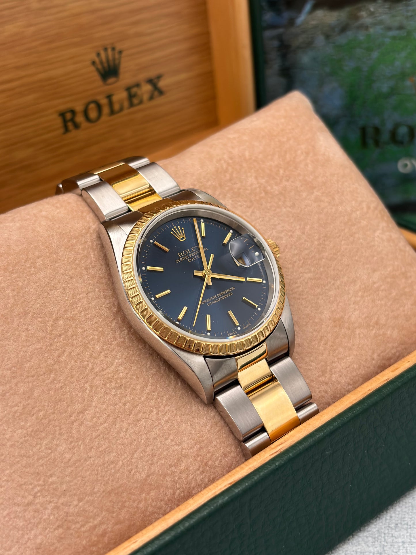 Rolex Oyster Perpetual Date Steel & Gold 15223  IN STOCK