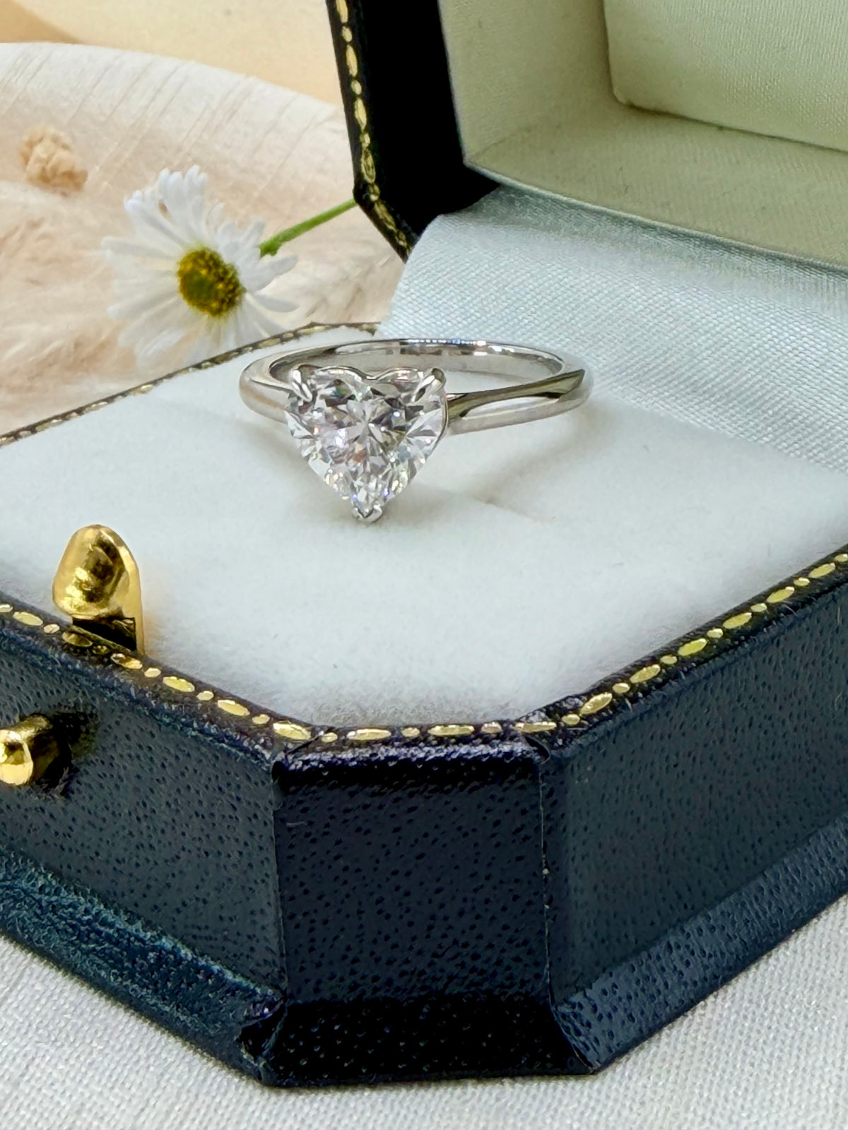 Platinum Heart Shaped Diamond 1.75ct - Lab-created