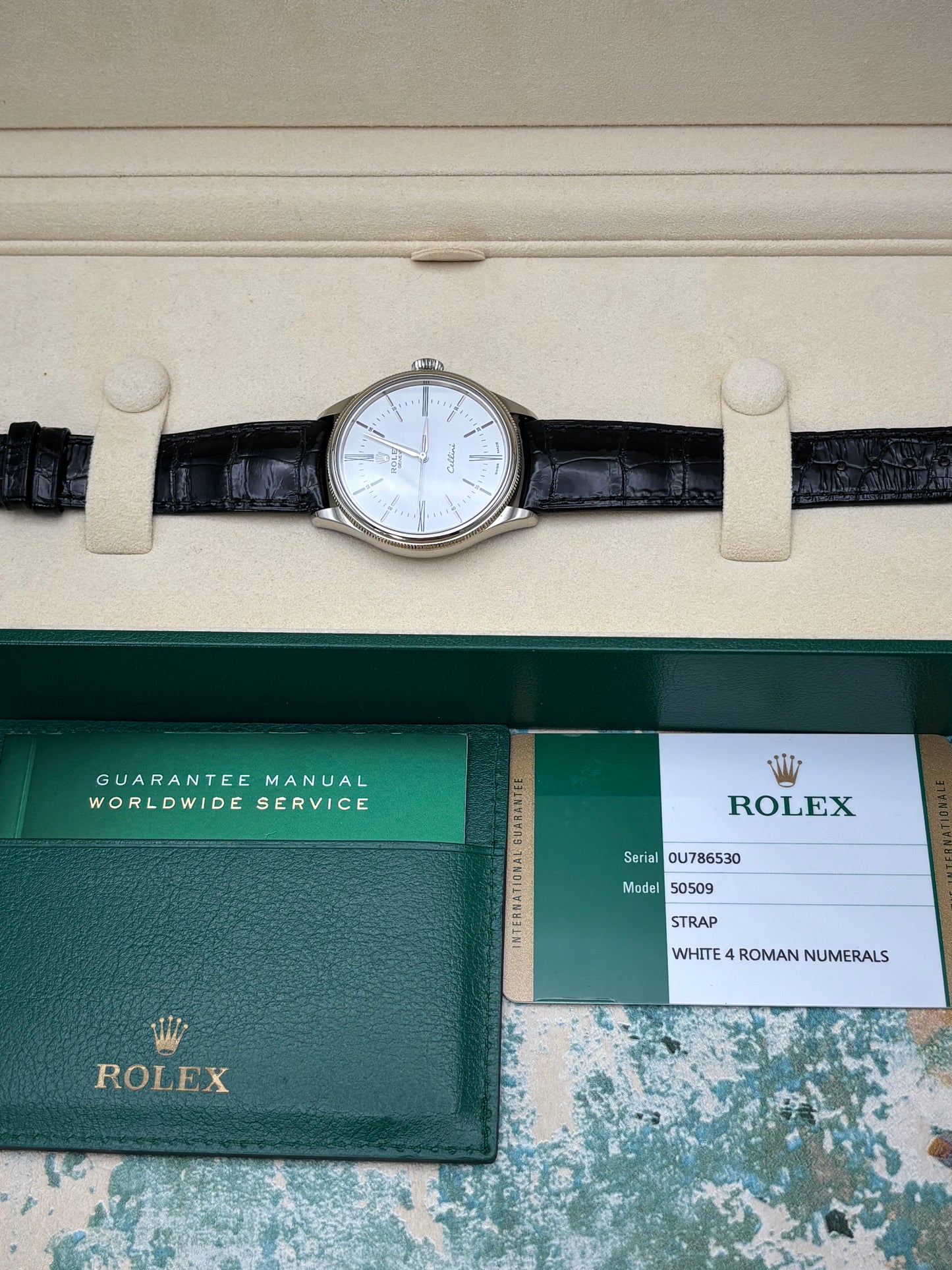 Rolex Watch Cellini Time 18ct Gold 50509  IN STOCK