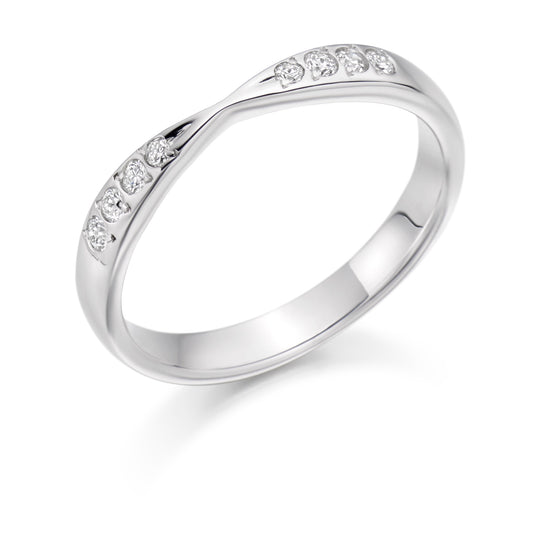 Platinum Shaped Diamond Wedding Eternity Ring (#2287)
