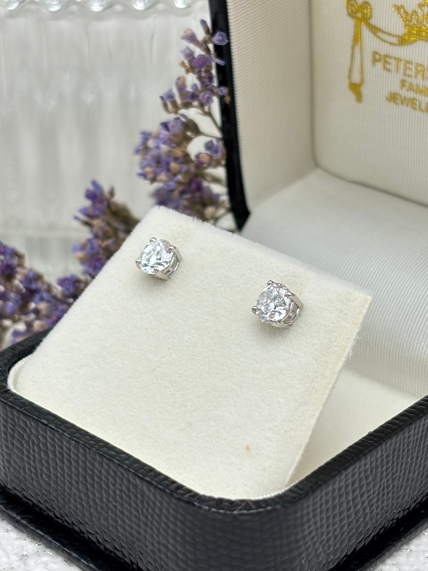 Diamond Ear Studs 18ct White Gold 2.50ct -Lab Created