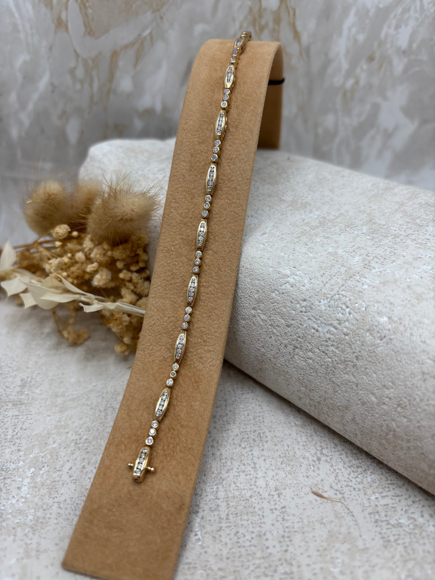 9ct Gold Diamond Bracelet