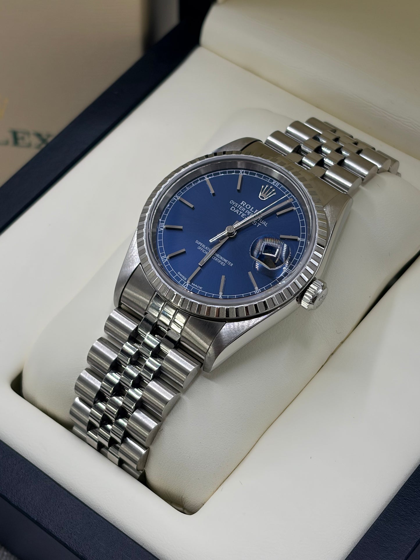 Rolex Datejust  Stainless-Steel Ref. 16220 Blue Dial