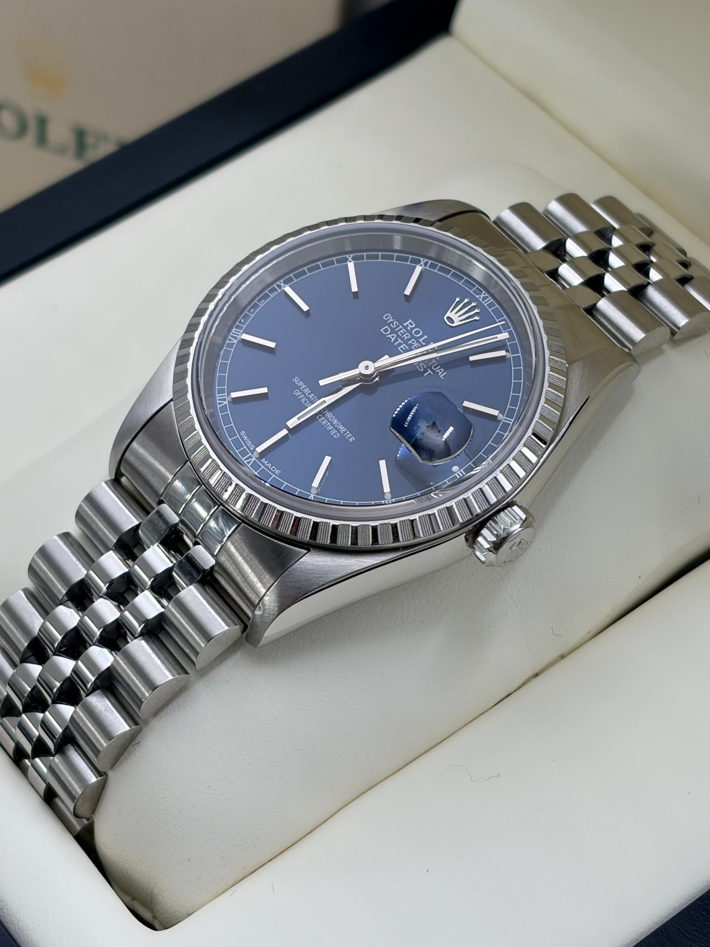 Rolex Datejust  Stainless-Steel Ref. 16220 Blue Dial