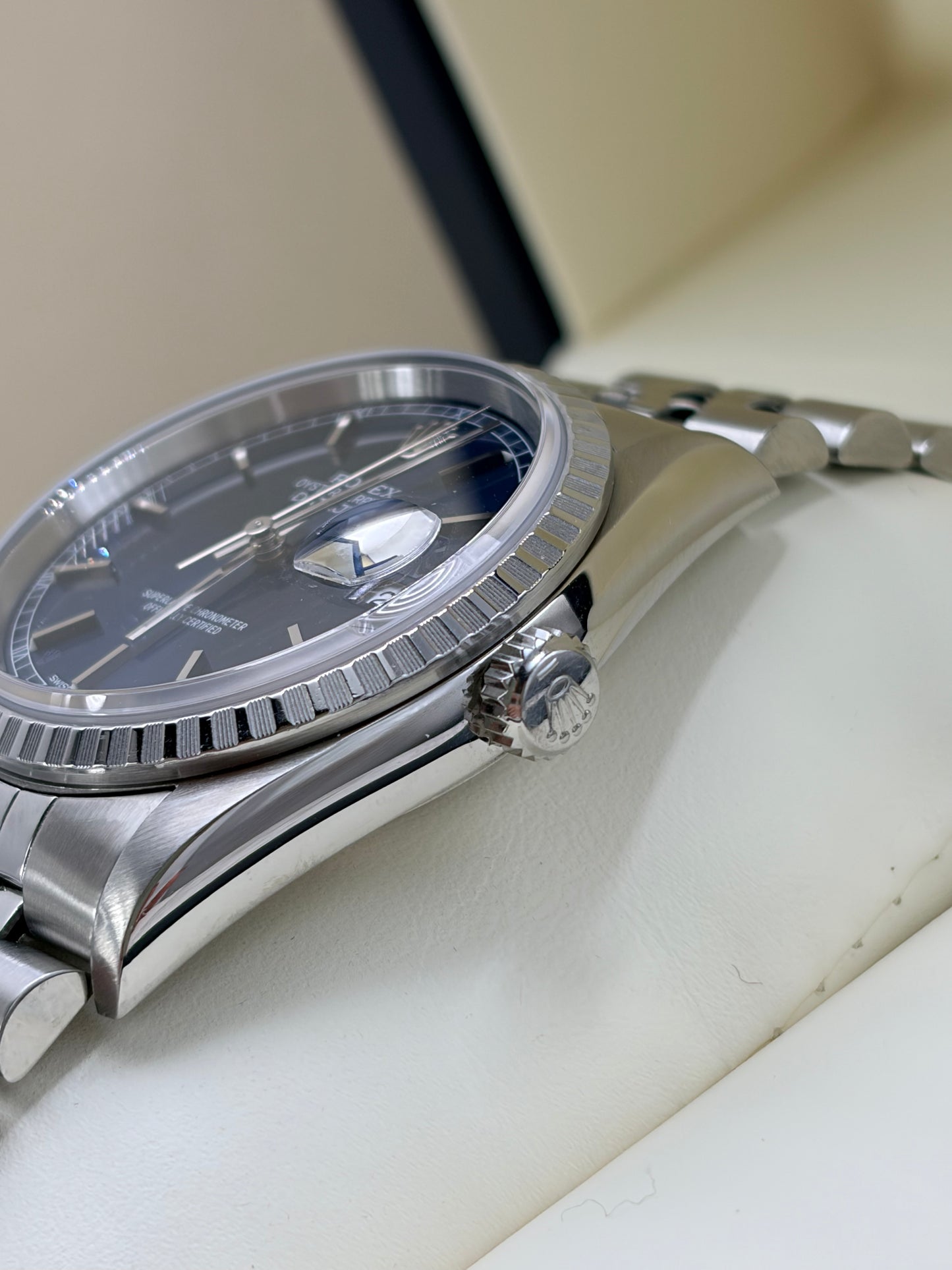 Rolex Datejust  Stainless-Steel Ref. 16220 Blue Dial
