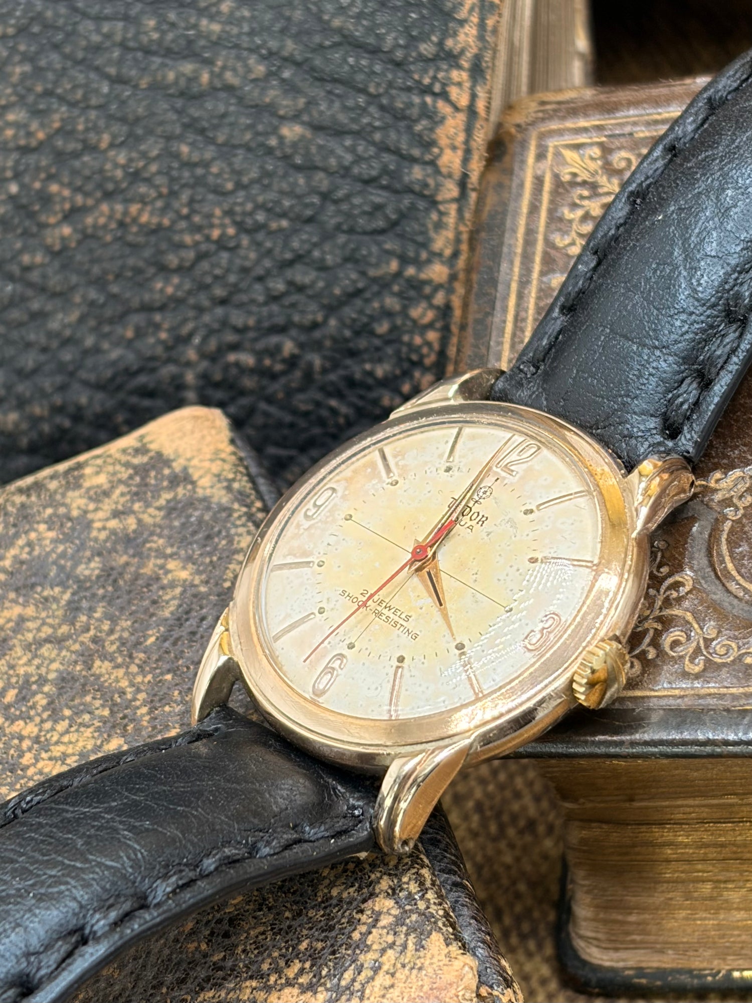 Tudor Aqua Wristwatch, Vintage, 9ct Gold