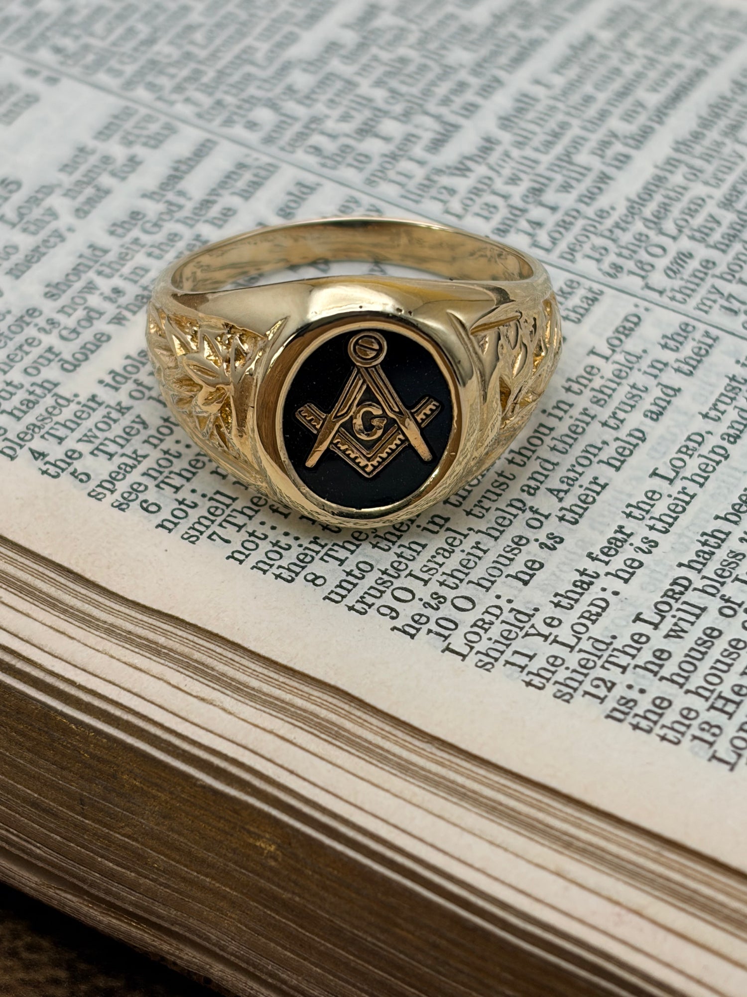 Masonic Signet Ring, 14ct Gold Vintage