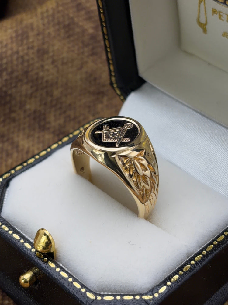 Masonic Signet Ring, 14ct Gold Vintage
