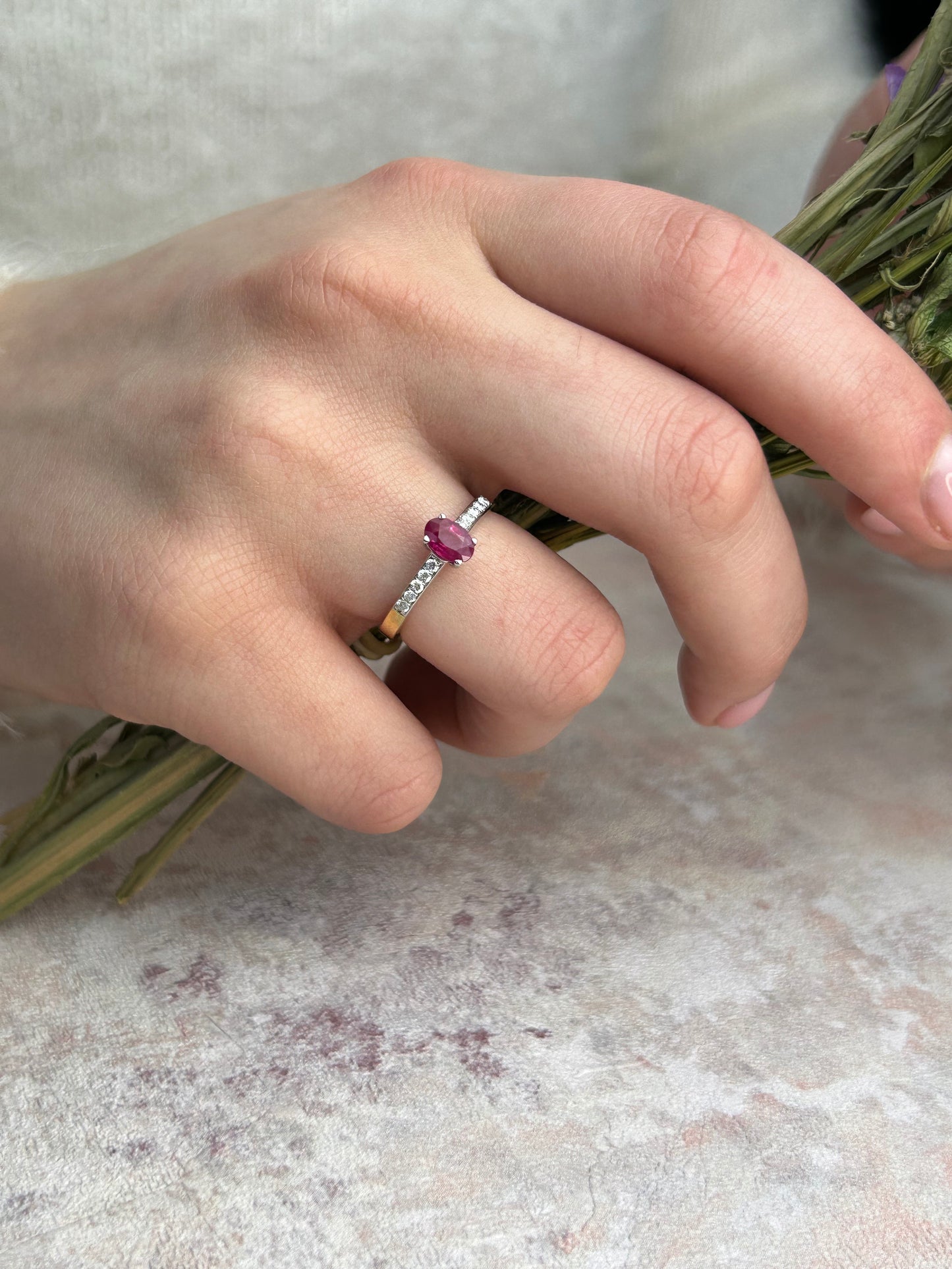 18ct Gold Ruby and Diamond Ring