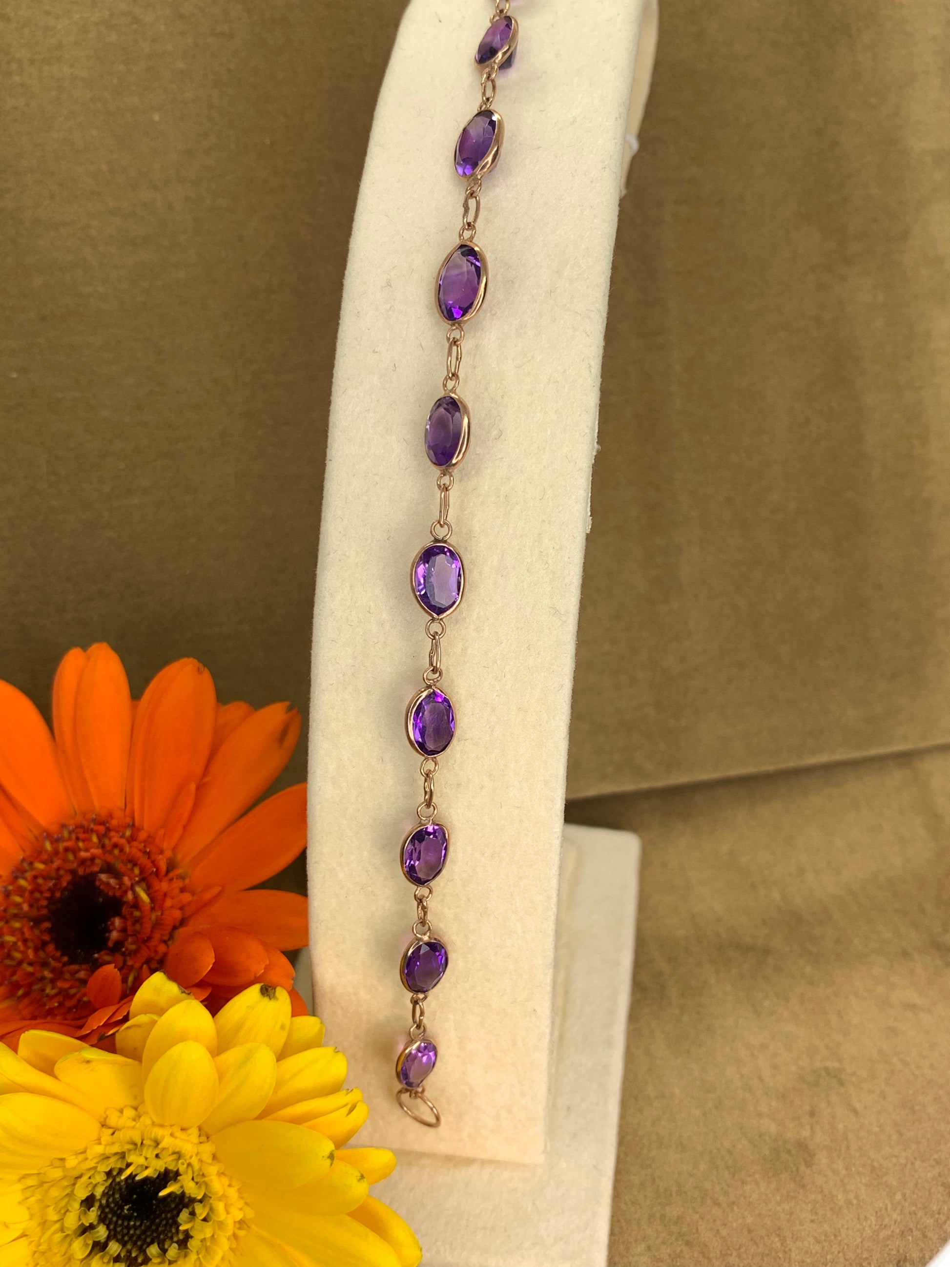 Rose gold deals amethyst bracelet